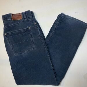 Polo Ralph Lauren Corduroy Pants Mens 33x30 Blue Slim Straight Flat Front